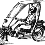 SCOOTER UNDER THE ROOF
