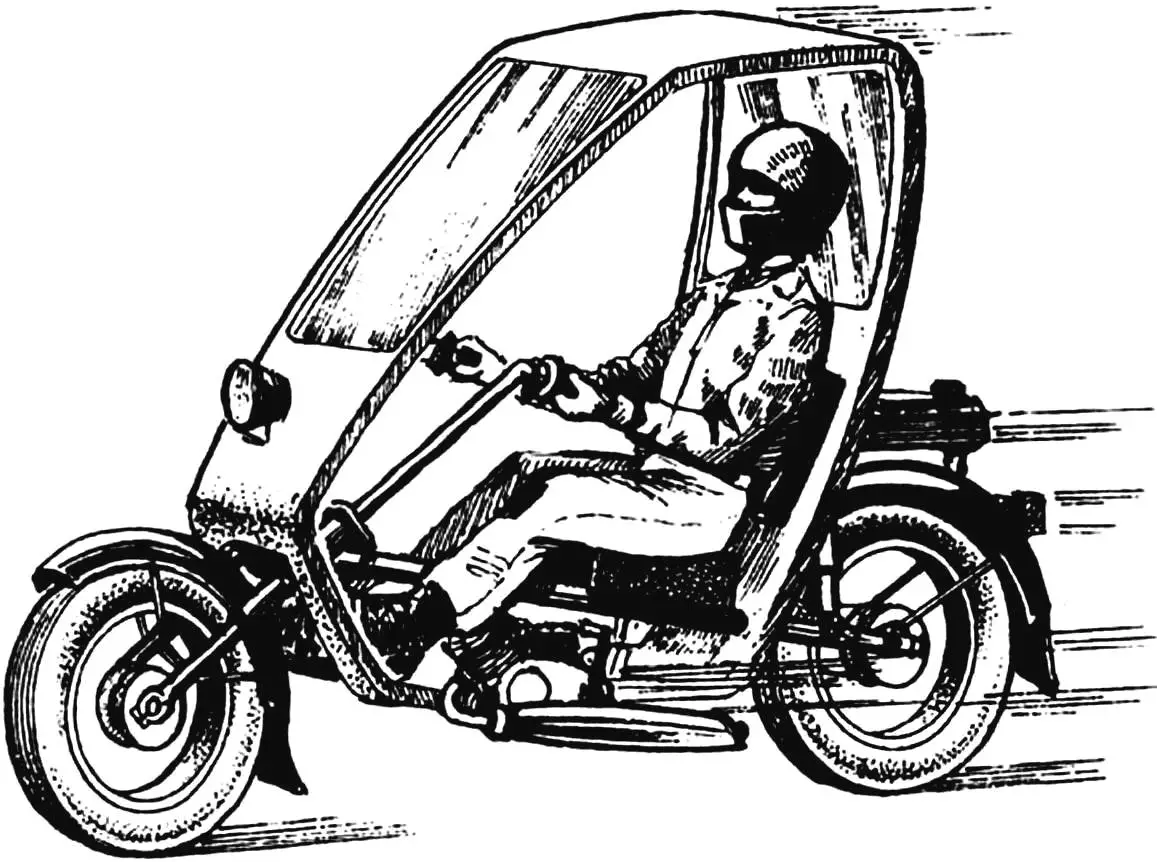 SCOOTER UNDER THE ROOF