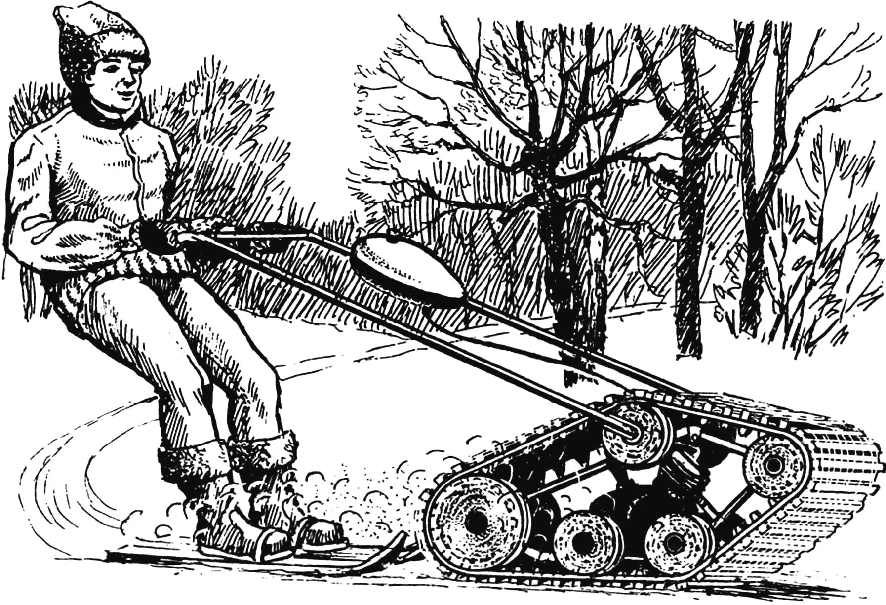 TRACK AROUND THE ENGINE