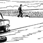 A PASSENGER CAR IN THE PLOWLAND