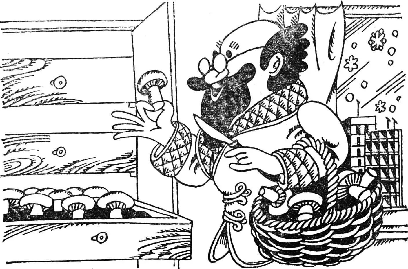 FOR MUSHROOMS — INTO THE HALLWAY