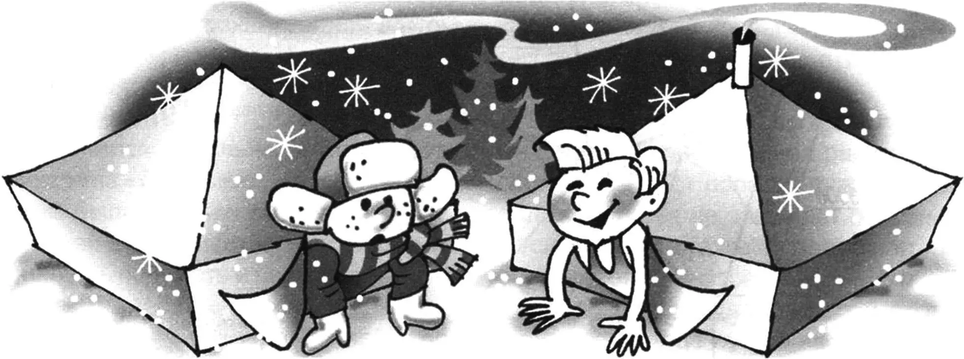 DIY winter tent with a potbelly stove