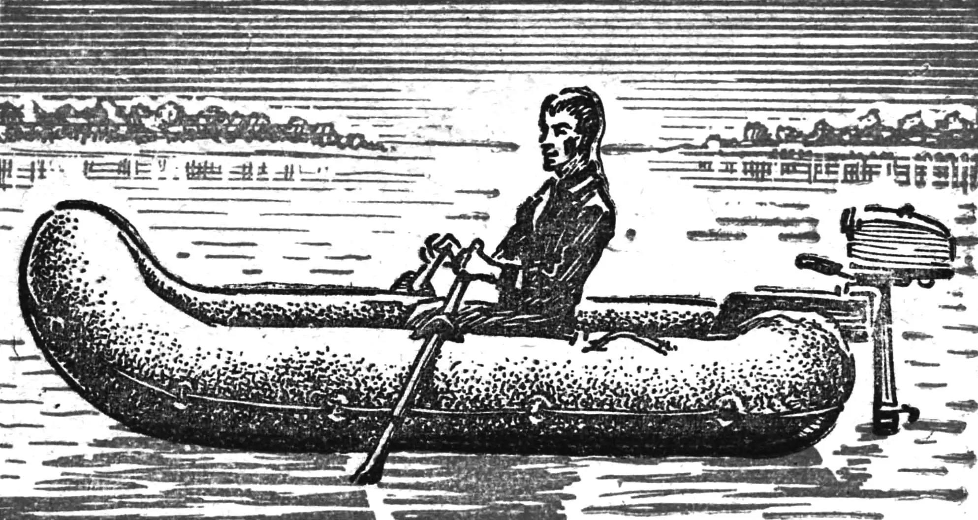 “SALYUT” ON AN INFLATABLE BOAT