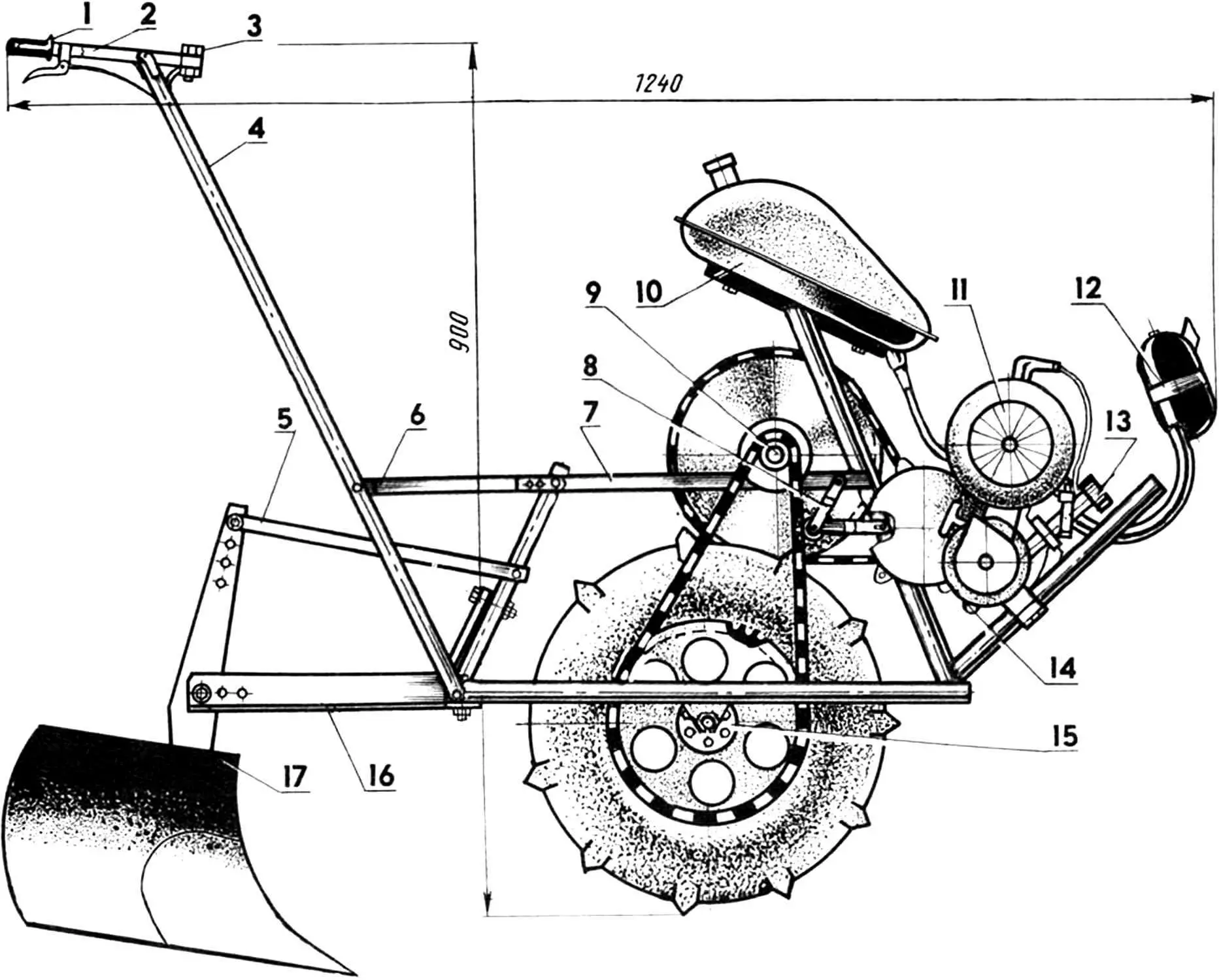 FOLDING POWER TILLER