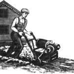 ELECTRIC ROTARY CUTTER IN THE FURROW