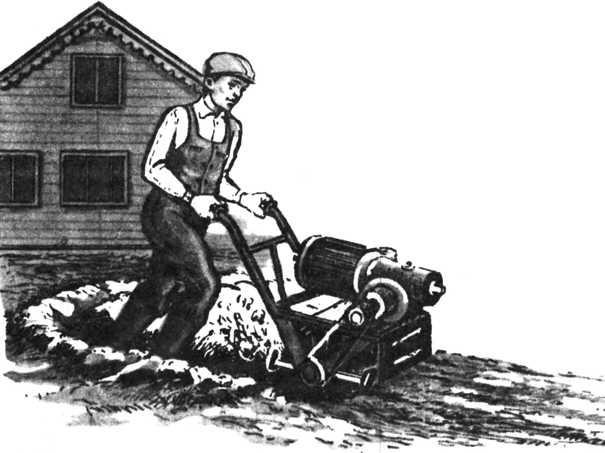 ELECTRIC ROTARY CUTTER IN THE FURROW