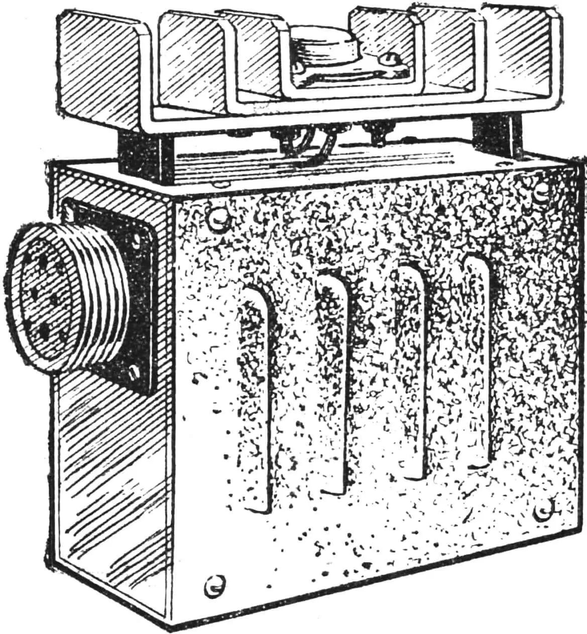 Fig. 1. External view of the electronic ignition unit for the Voskhod motorcycle.