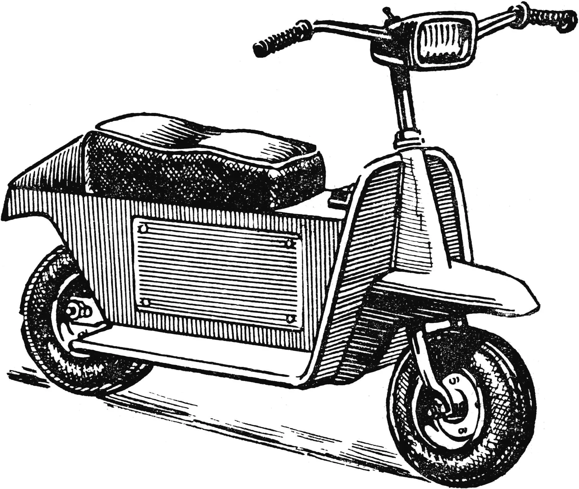 Tulpar electromotor scooter: drawings & description