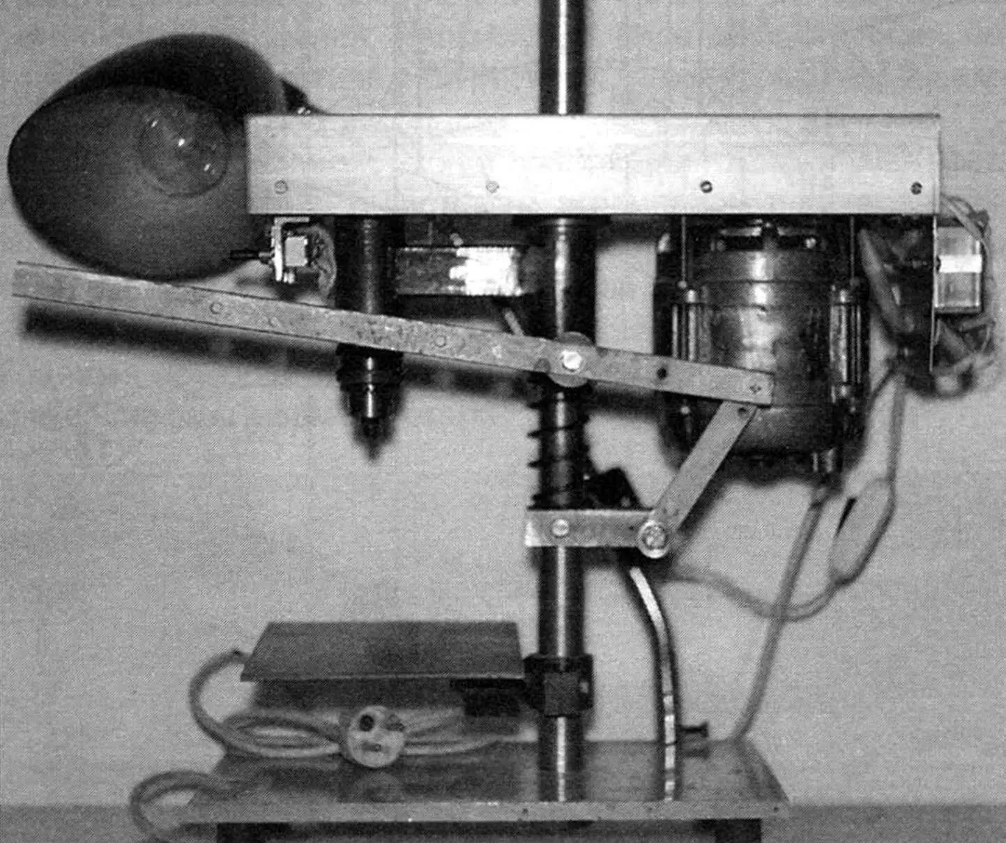 DIY benchtop mini drill press for electronics