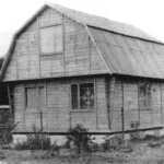 Log cabin made from boards