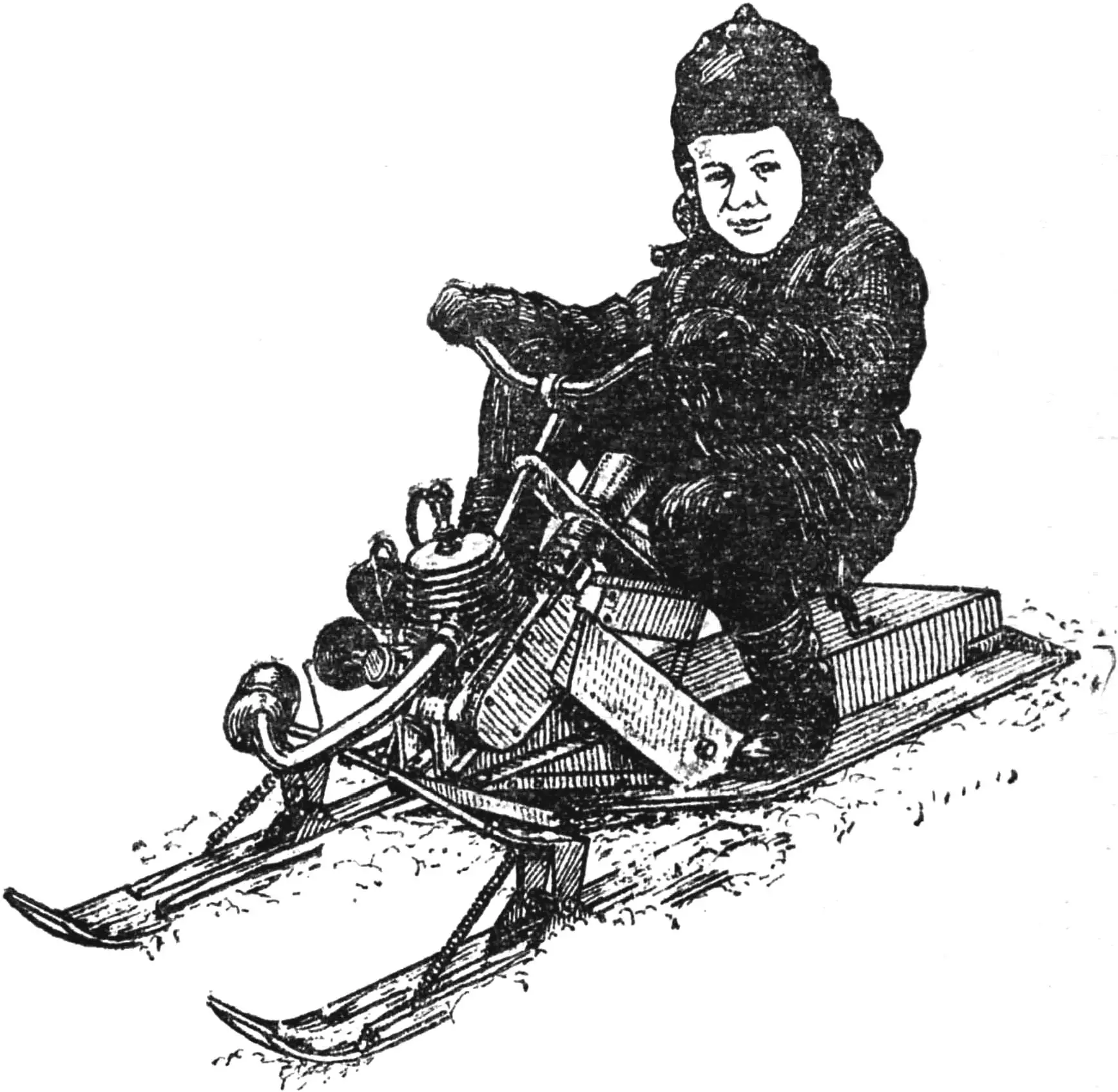 Micromotosleds with the D-4 engine: design