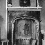 A stove, a fireplace, and a cooktop