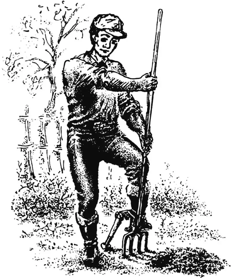 Lever garden digger (ROK): homemade construction