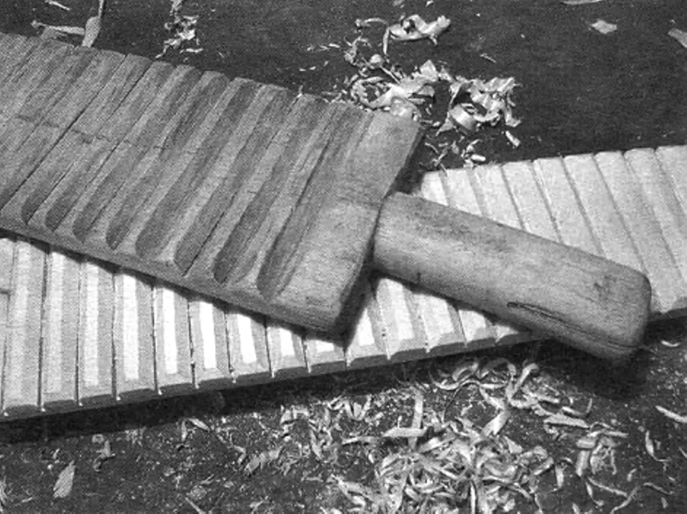 Rubel: vintage wooden washboard and laundry beater