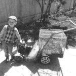 Lawn mower made from a chainsaw