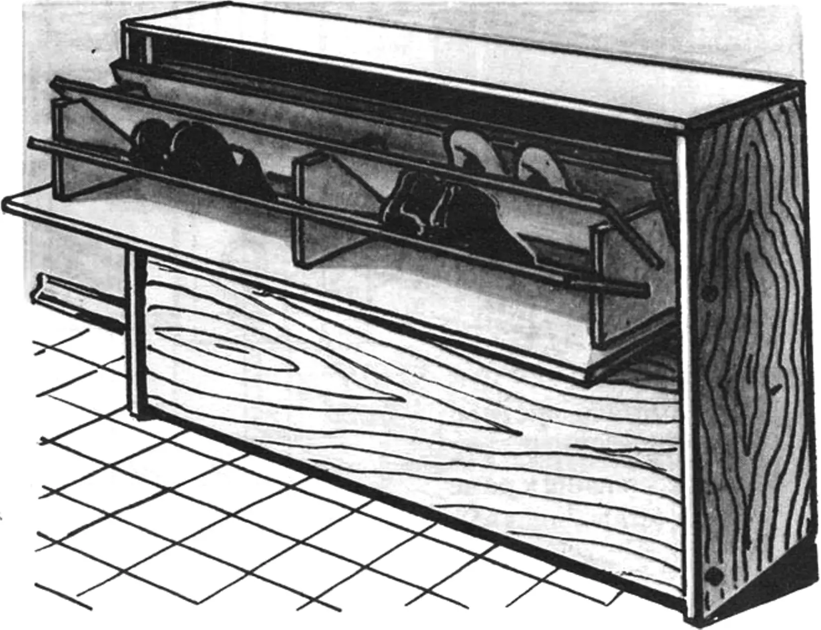 Shoe cabinet design: compact and high-capacity solution