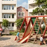 Play structures in the yard