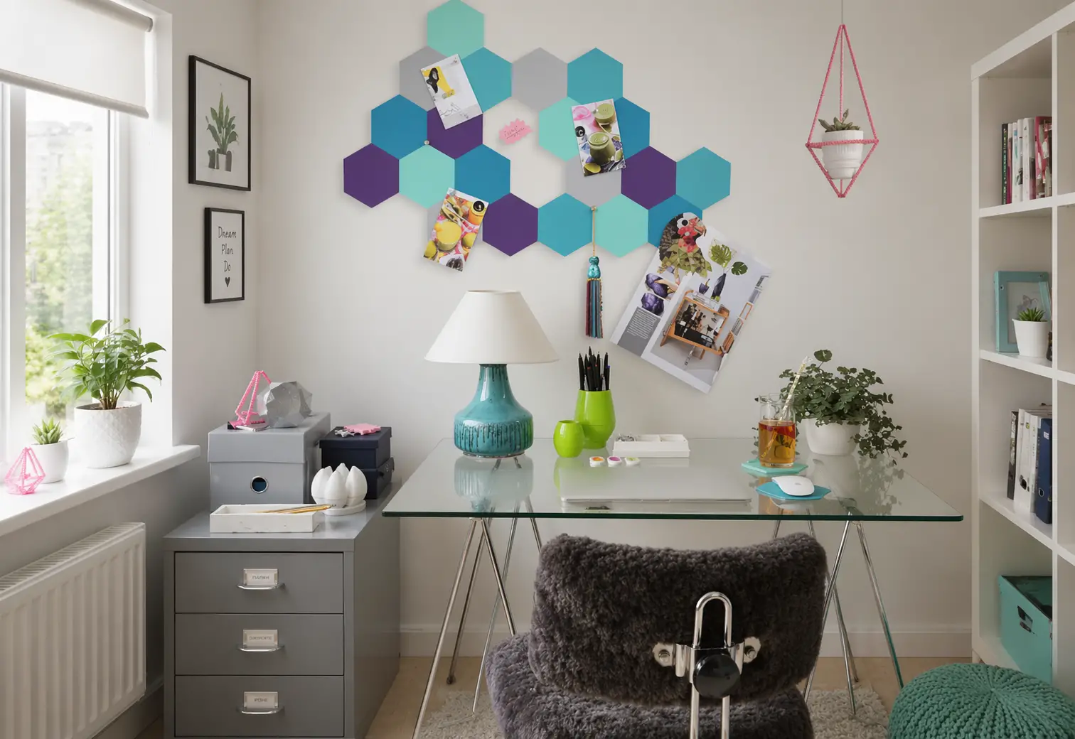 Honeycomb pinboard DIY from foam board in 3 hours