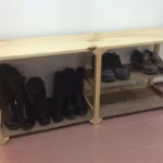 Shoe rack with seat