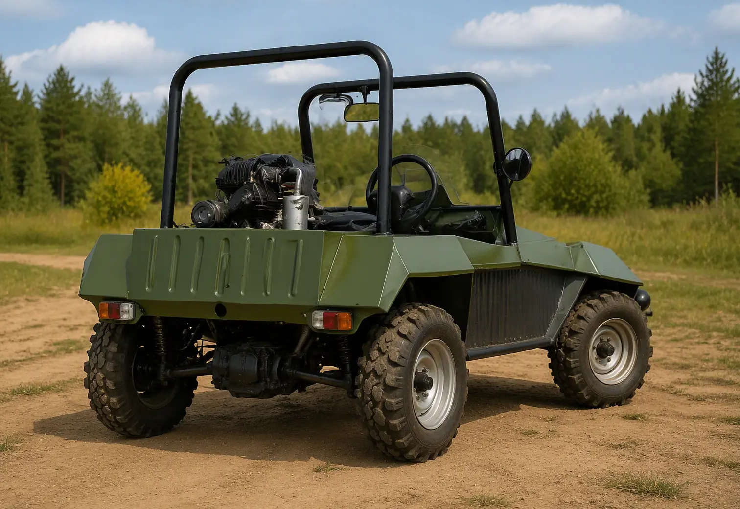Buggy-350: school microcar based on a motor tricycle