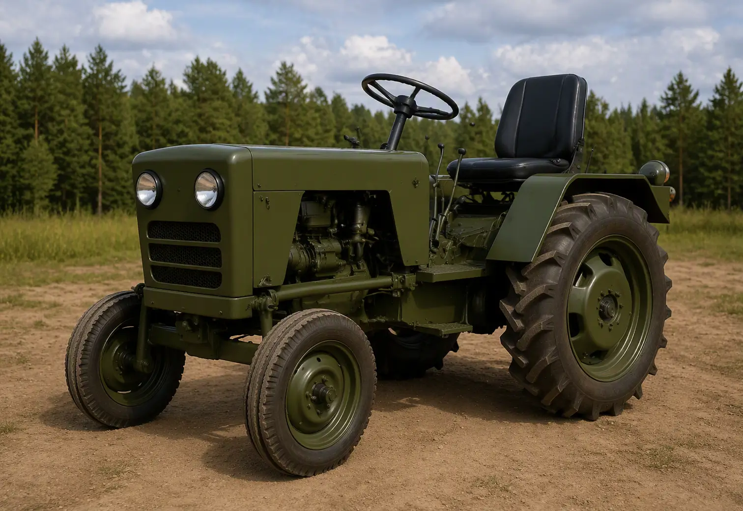 Mini-tractor Amurchonok: design and components