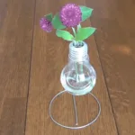 Vase made from an old light bulb