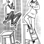 Chair and step ladder