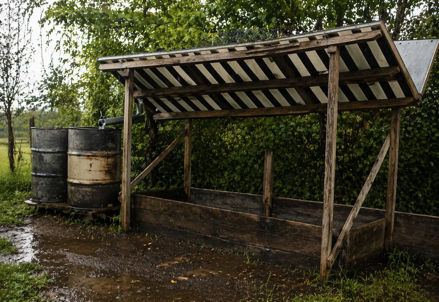 Simple DIY rainwater collector for garden plots