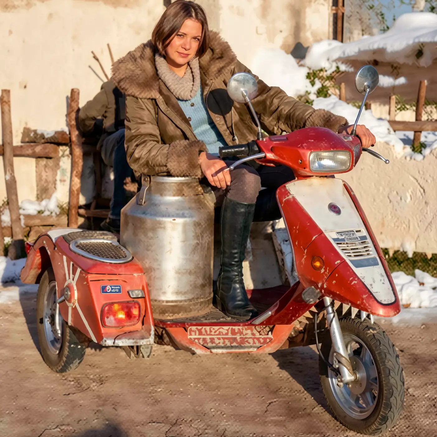 Cargo side trailer for a mini-moped: design
