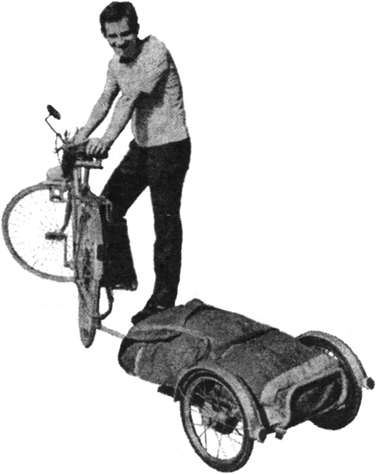 DIY two-wheel bicycle trailer you can build at home