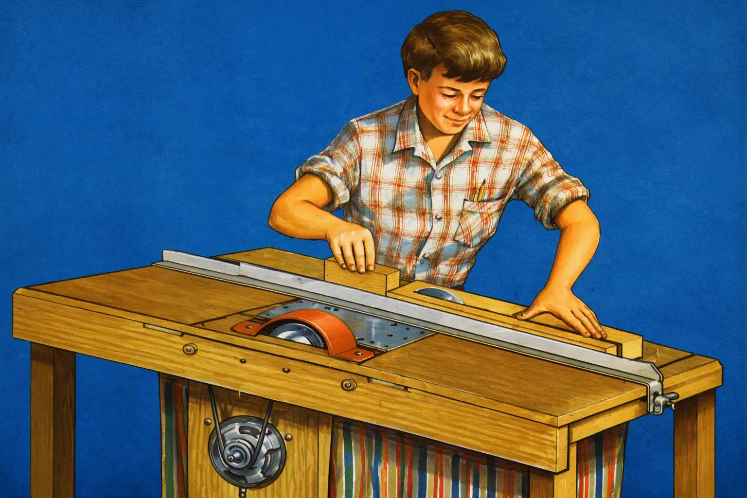 Homemade universal workshop machine from an old table