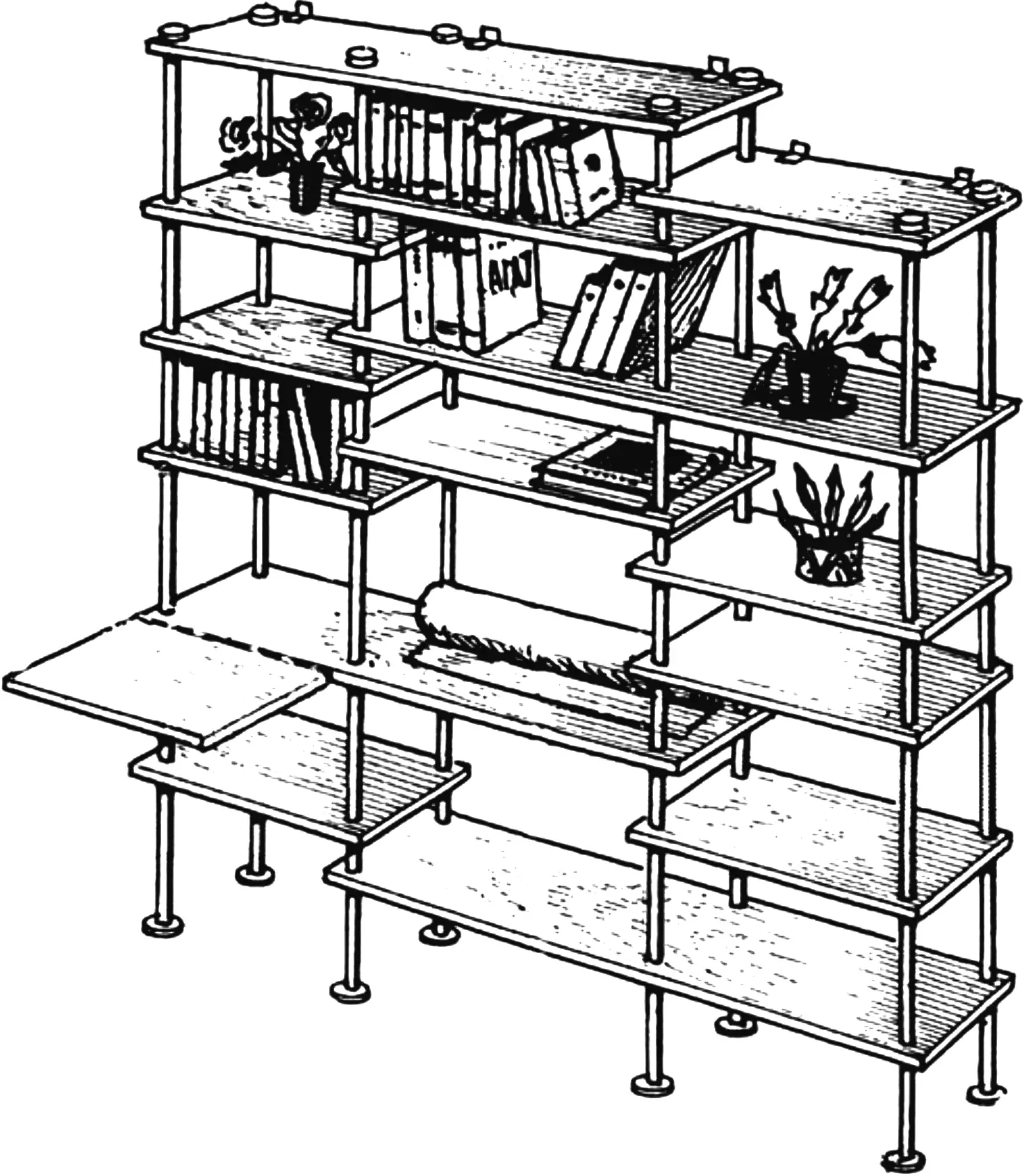 DIY modular wall shelving for home and cottage