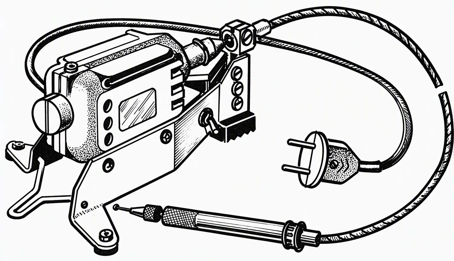 DIY electric rotary tool with flexible shaft