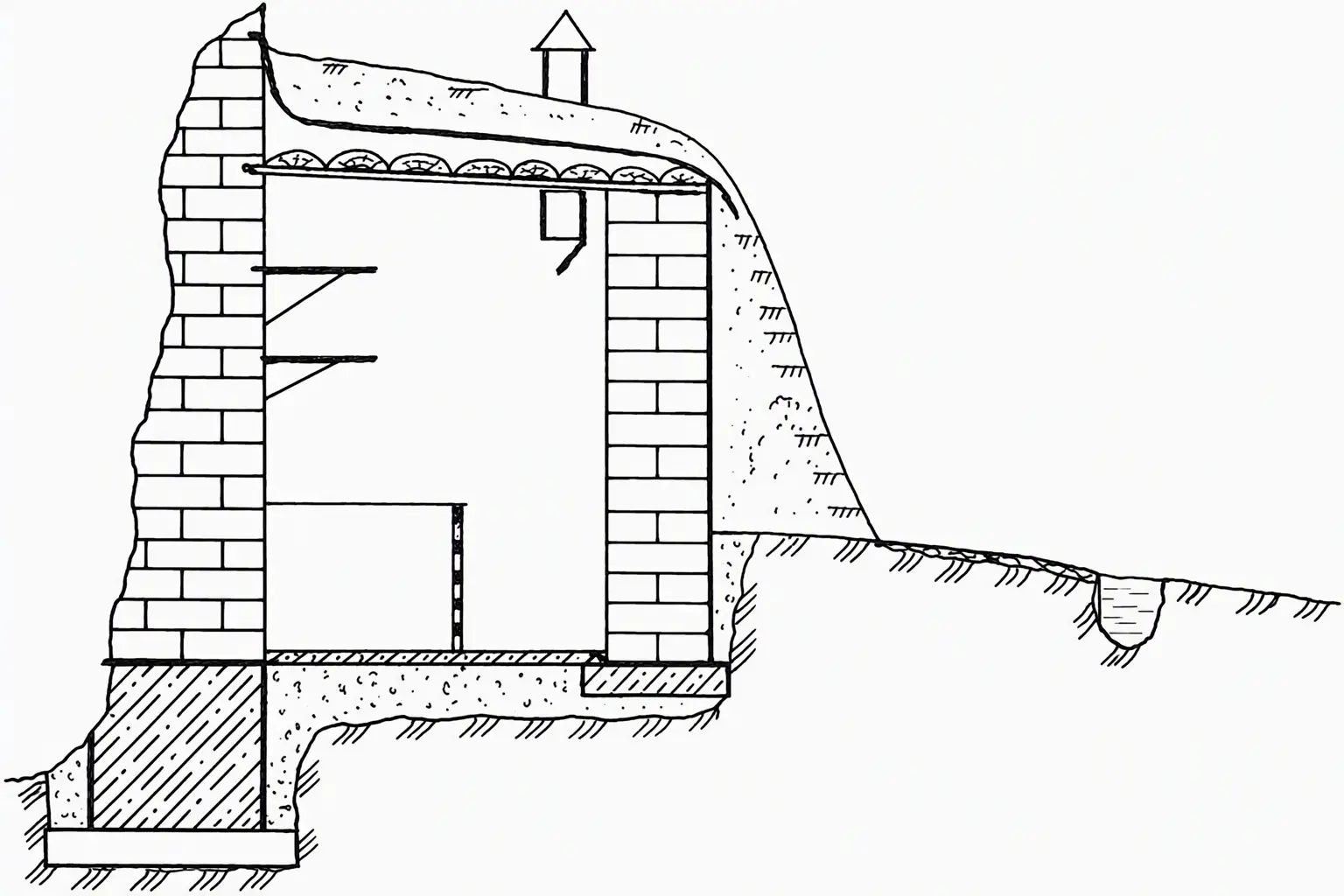 Safe wall-adjacent cellar by the house wall DIY