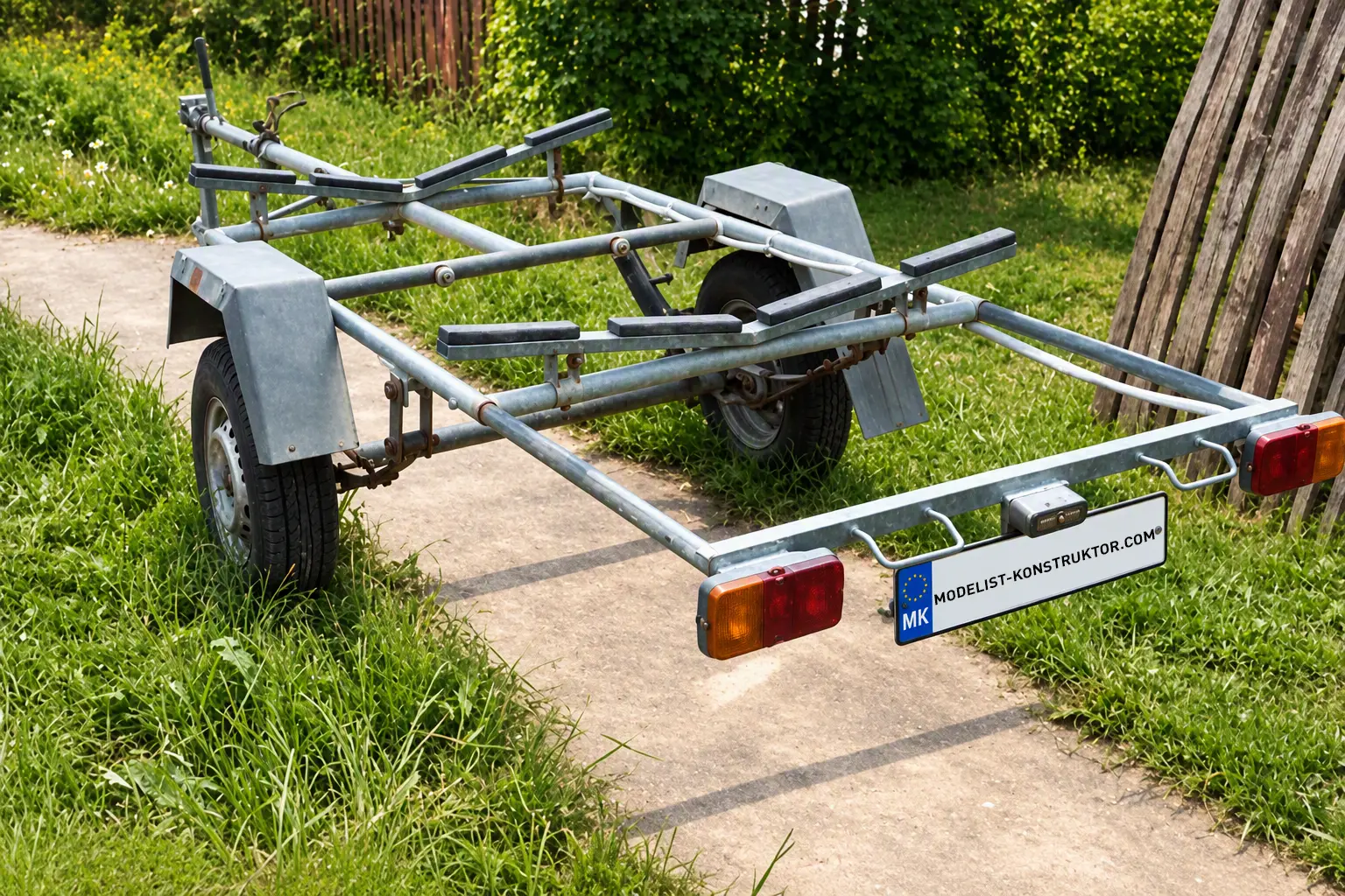 Universal car trailer for boat and cargo