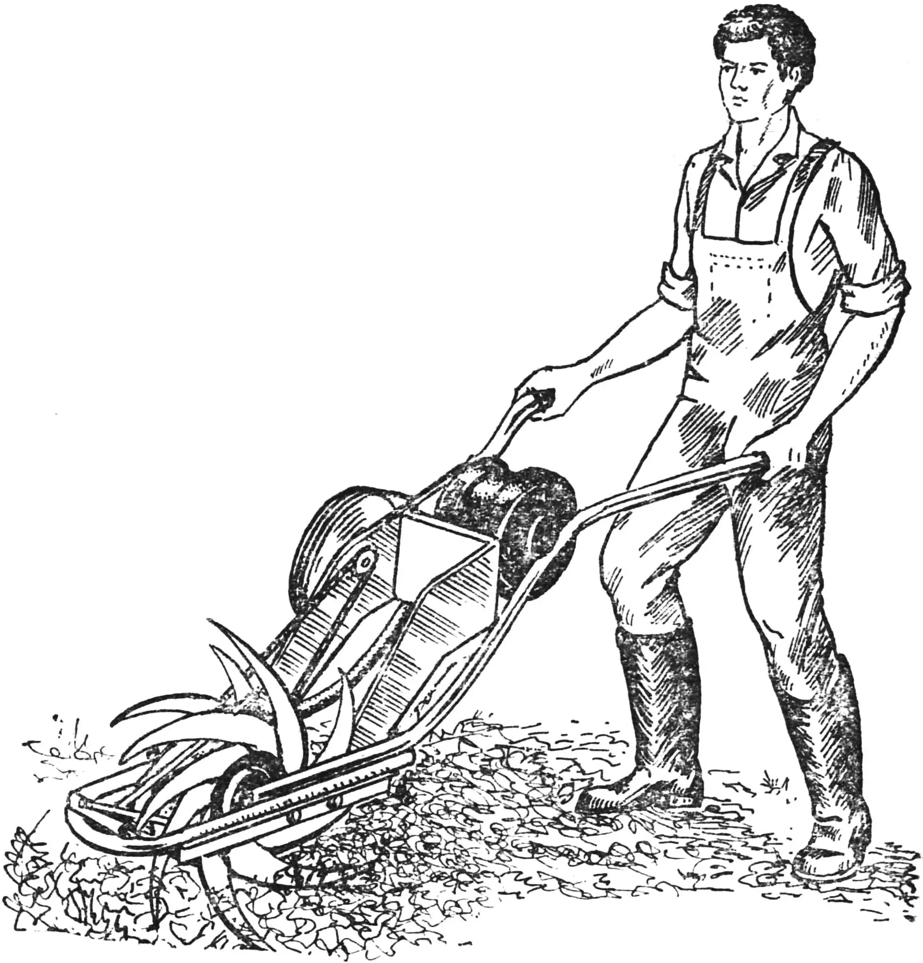 DIY electric cultivator from a washing machine motor