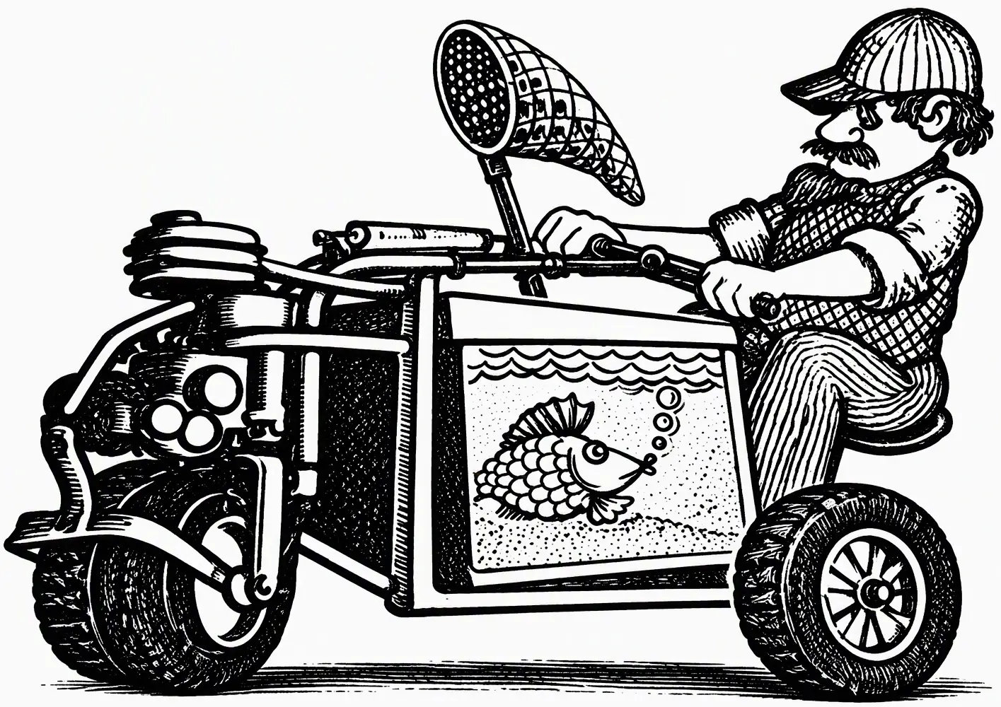 Ostapenko mini-tow: walk-behind tractor cart drawings