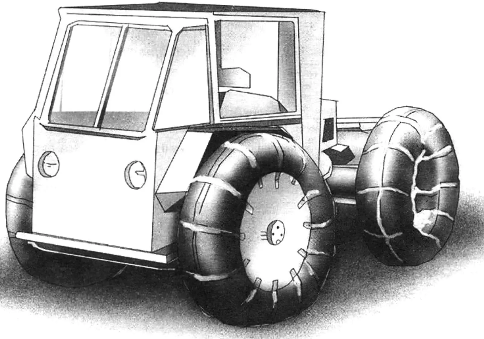 Antokhov ATV on ultra-low-pressure tires 4x4