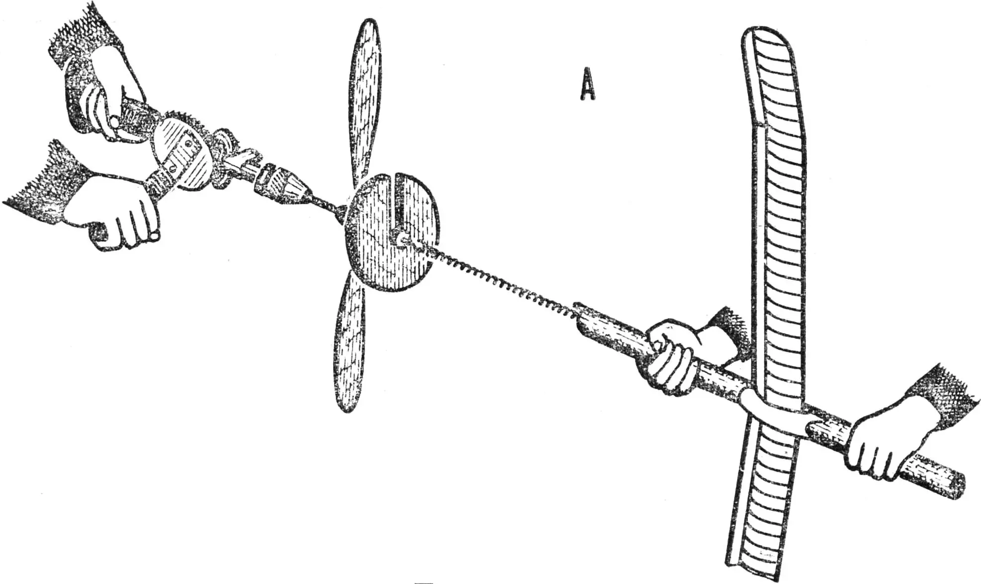 Protective disc for rubber-powered model aircraft