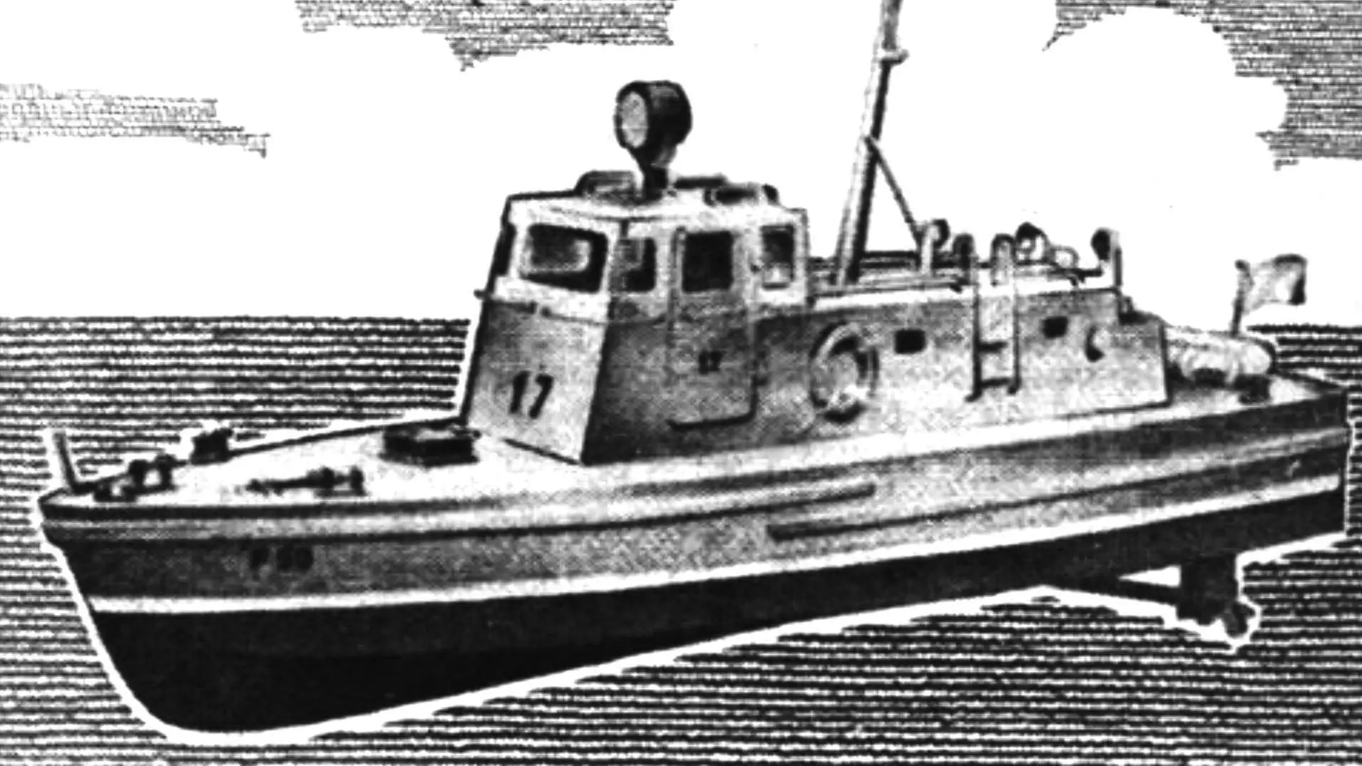 DIY scale model of an RAF rescue service boat