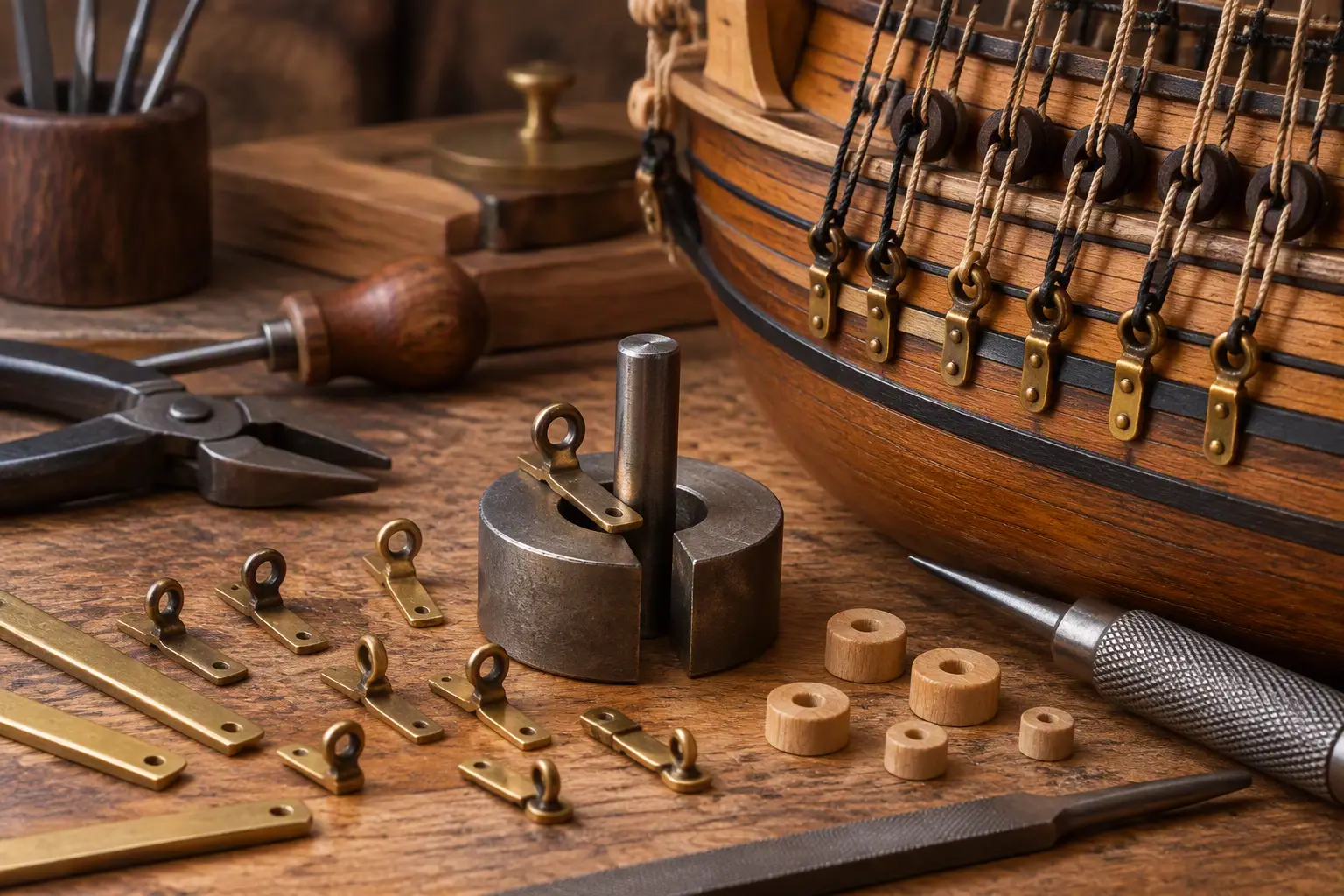 DIY chain plates for sailing ship models