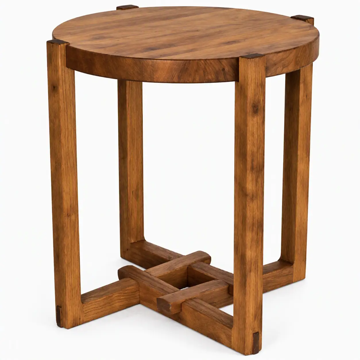 DIY serving table with interwoven knotted legs